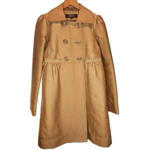 Kenneth Cole women's lightweight jacket.  Golden/Beige satin material. small